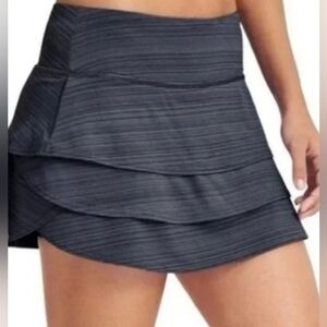 Active Girl High Rise Spacedye Swagger Skirt/Skort Flint Grey/Black size 7/8